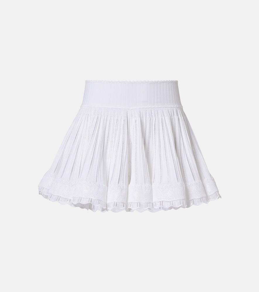 alaïa knitted miniskirt