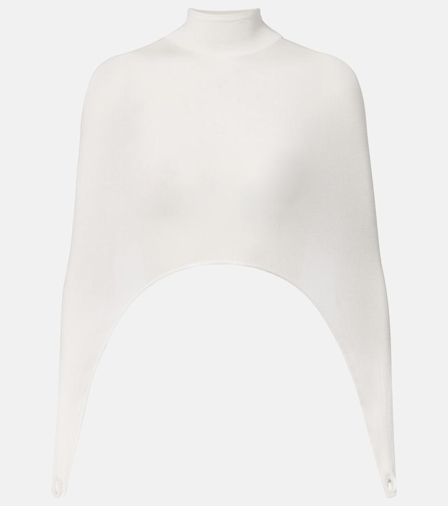 alaïa knitted silk-blend top