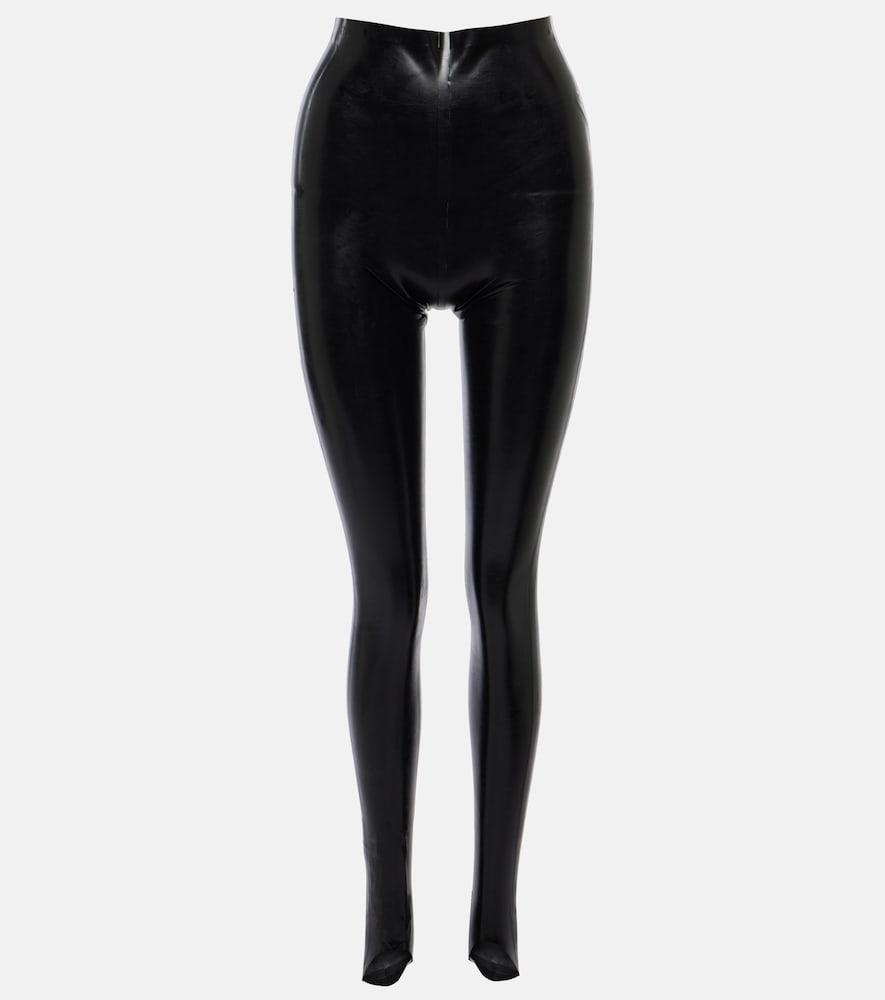 alaïa latex leggings