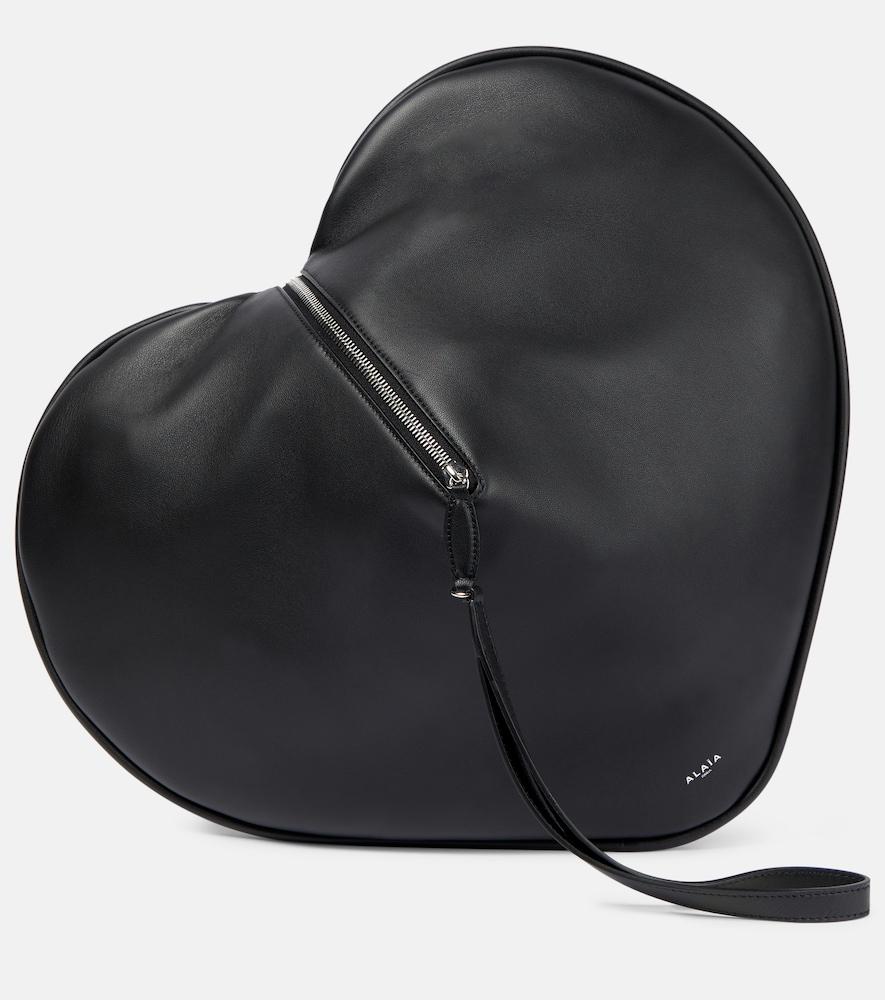 alaïa le caur leather clutch
