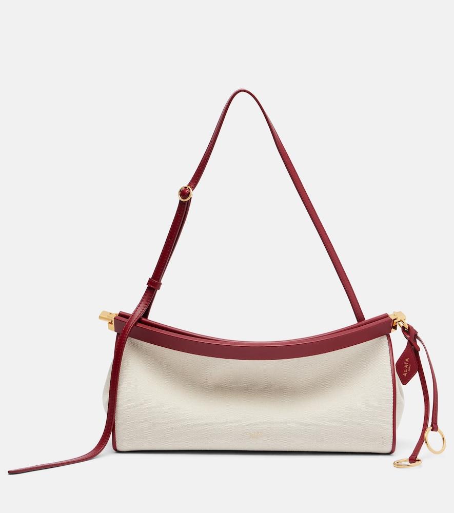 alaïa le click medium canvas shoulder bag