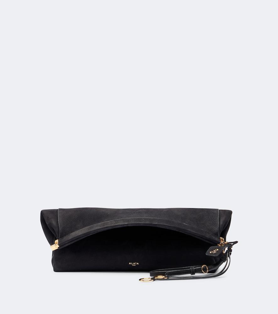 alaïa le click medium leather clutch