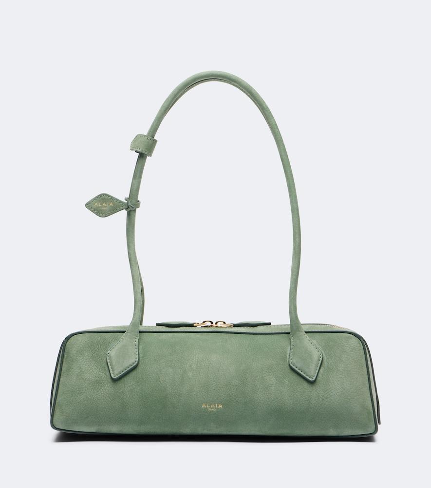 alaïa le teckel medium suede shoulder bag