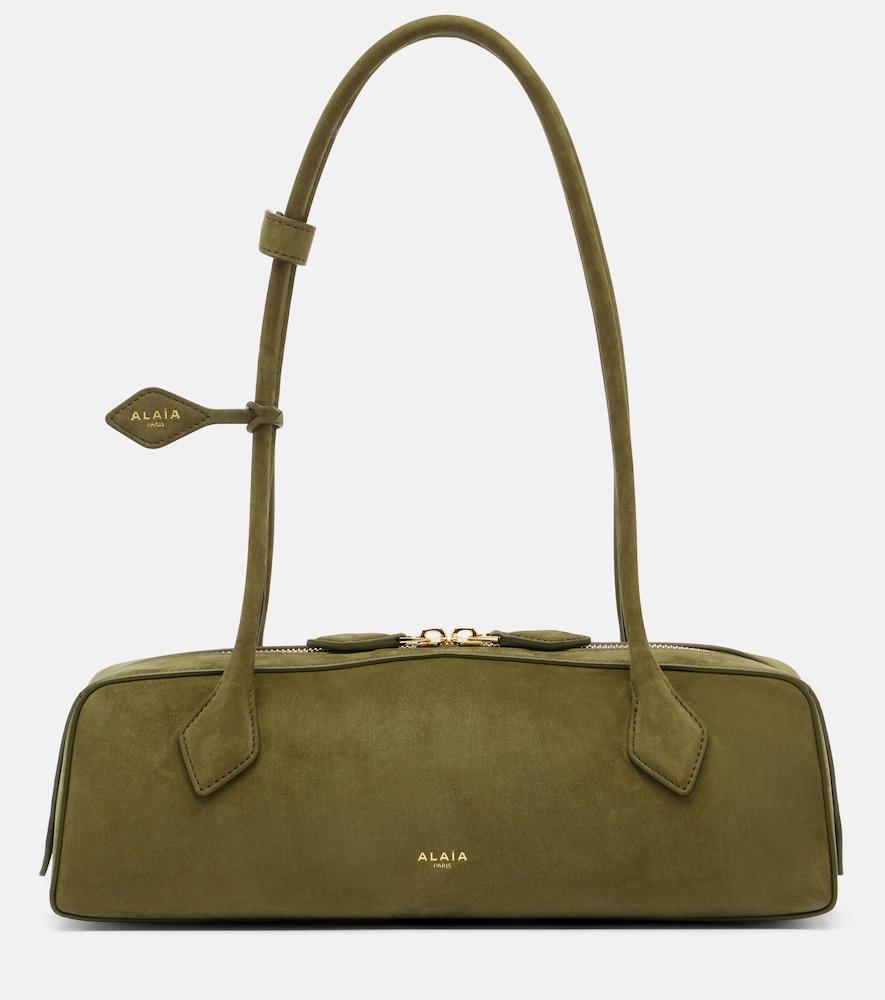 alaïa le teckel medium suede shoulder bag