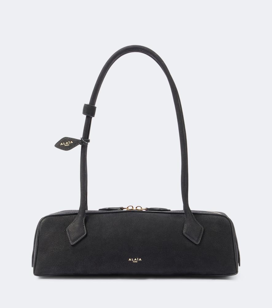alaïa le teckel medium suede shoulder bag