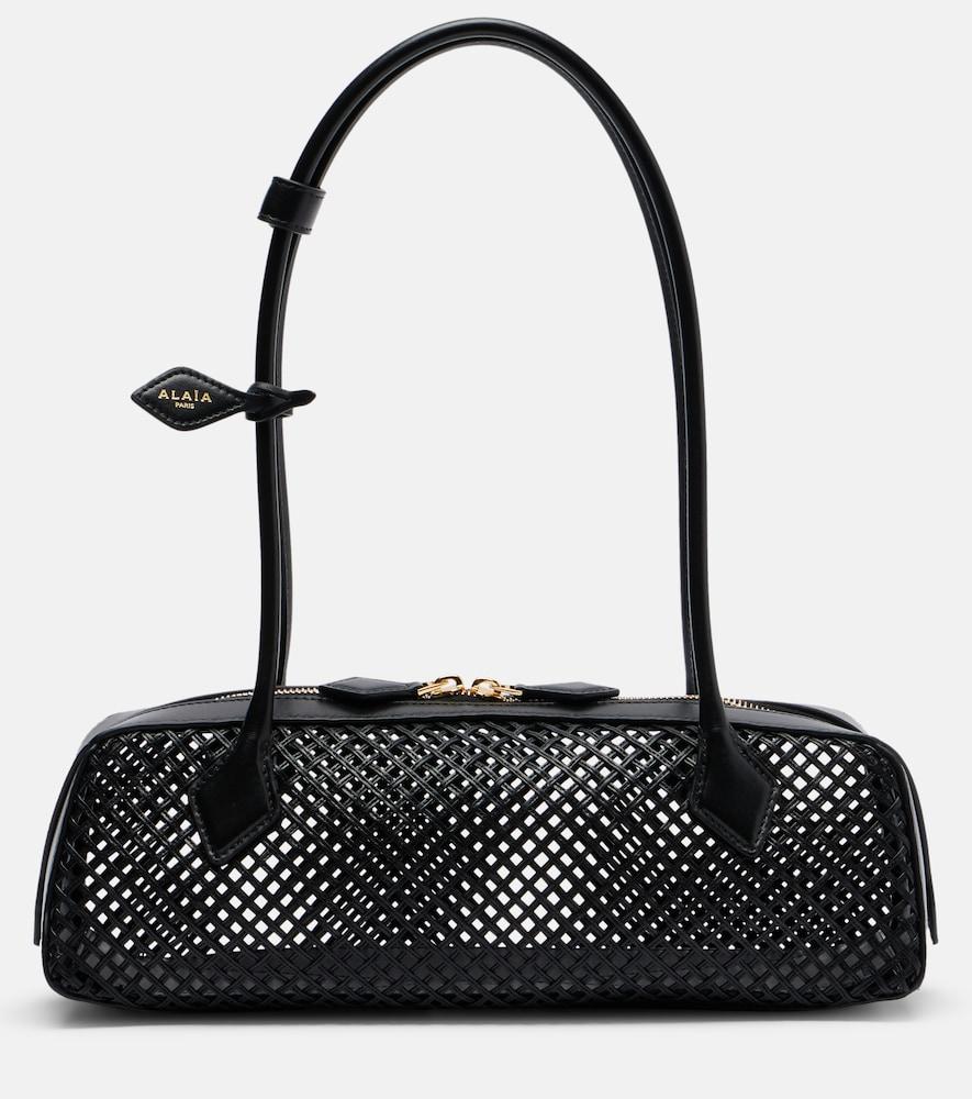 alaïa le teckel medium woven leather shoulder bag