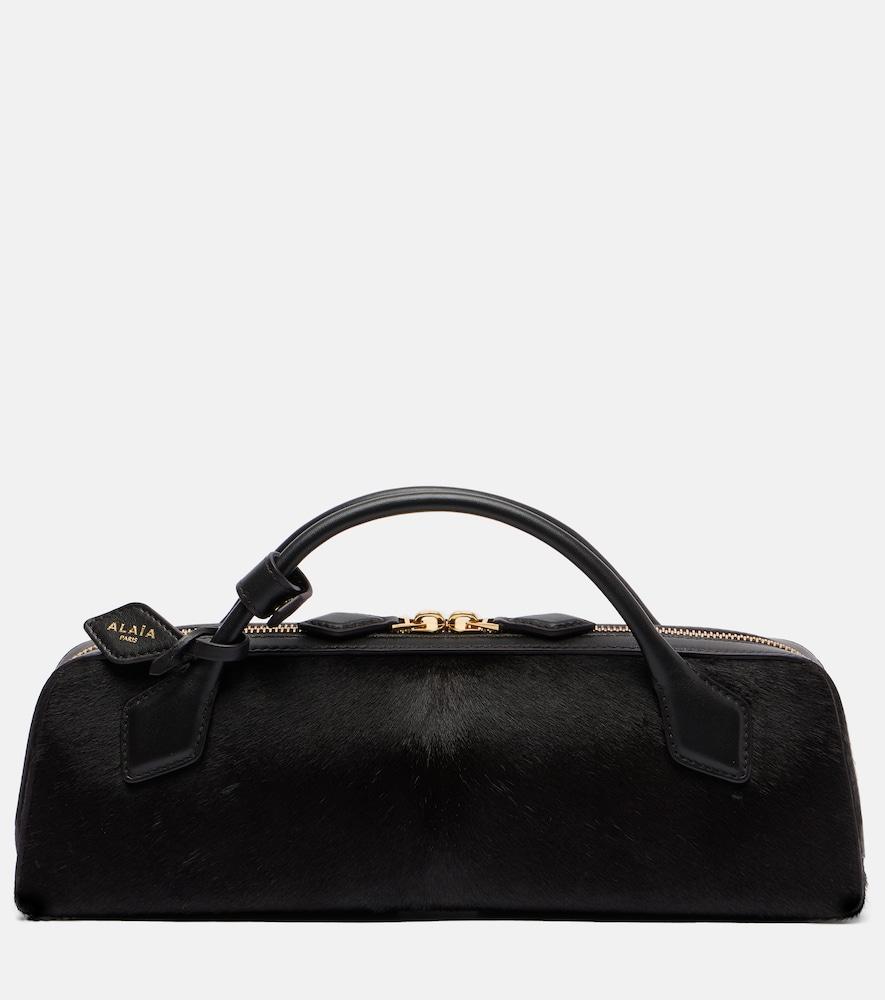 alaïa le teckel small suede clutch