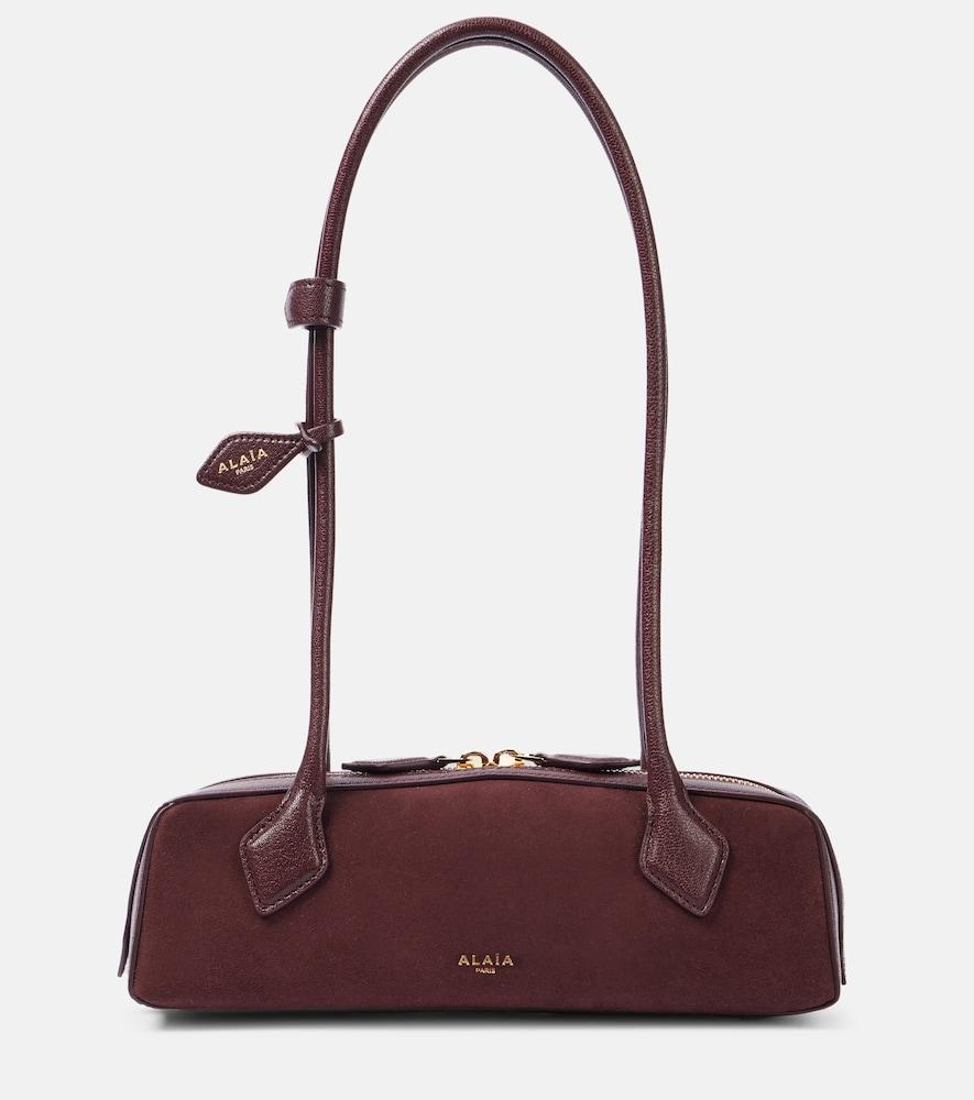 alaïa le teckel small suede shoulder bag