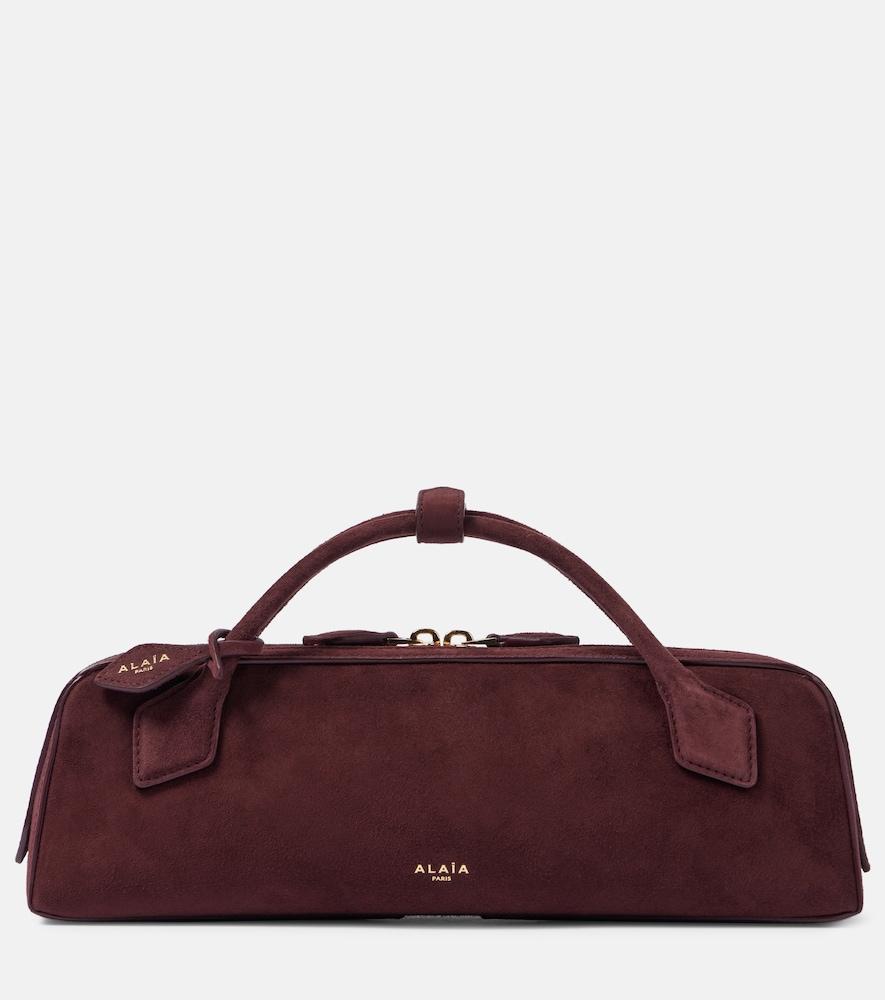 alaïa le teckel suede top-handle bag