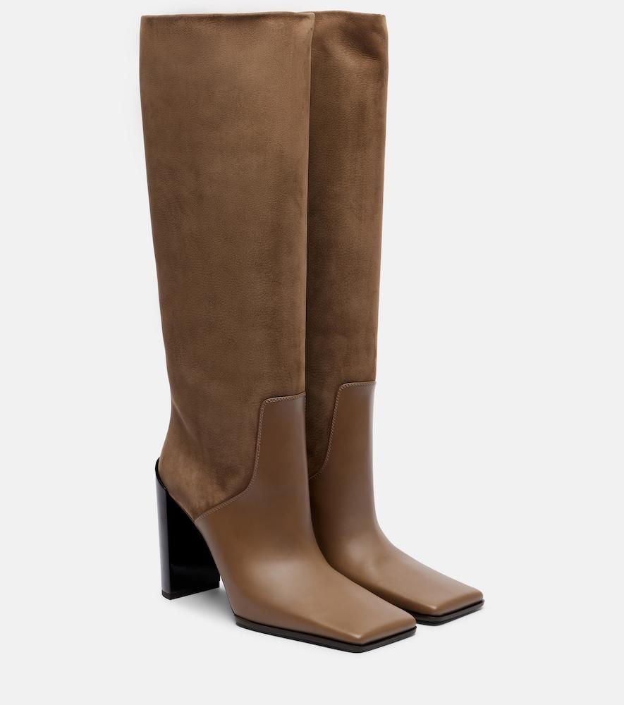 alaïa leather knee-high boots