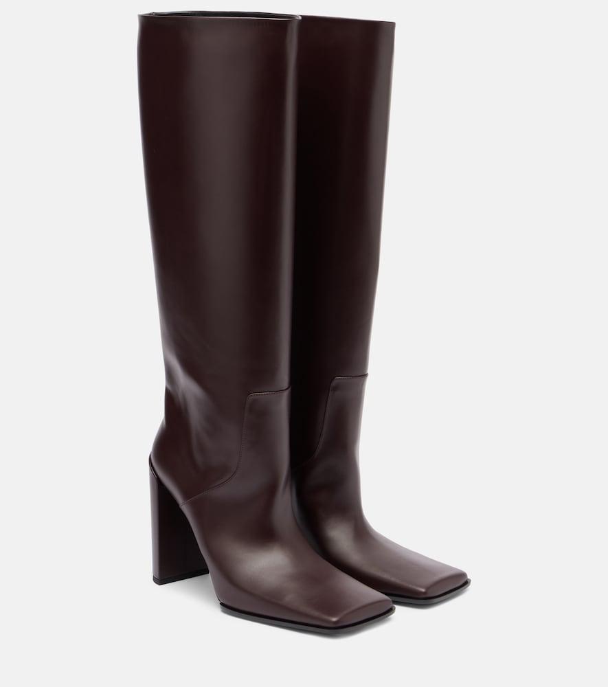 alaïa leather knee-high boots