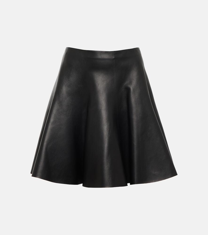 alaïa leather miniskirt