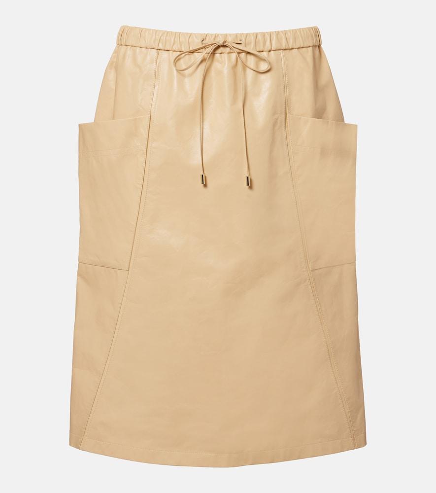 alaïa leather pencil skirt