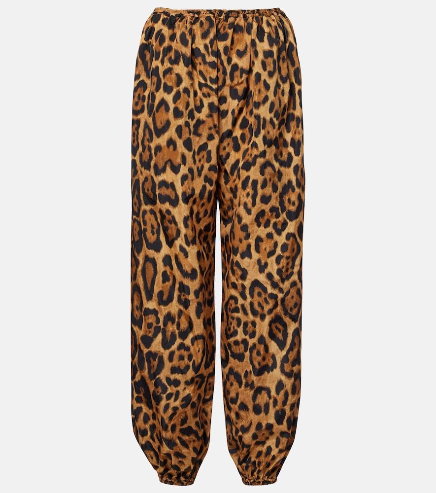 alaïa leopard-print tapered pants