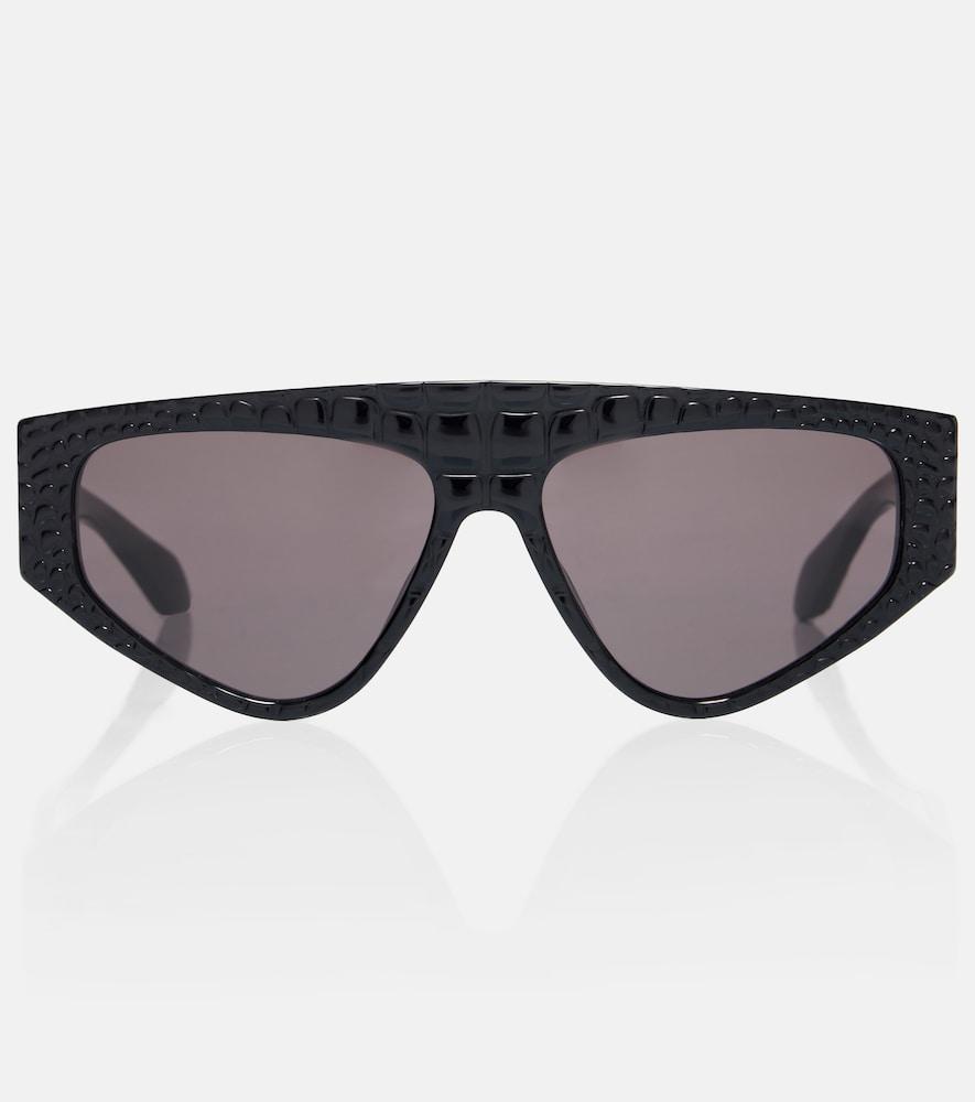 alaïa lettering logo flat-top sunglasses