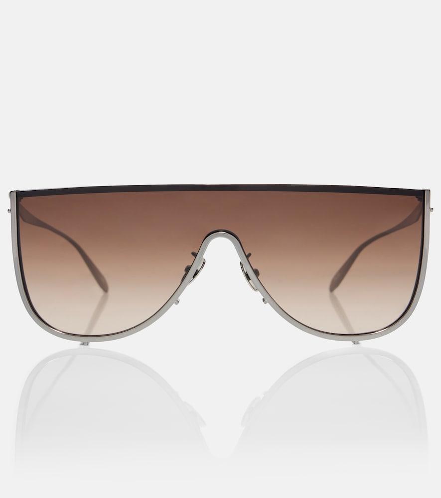 alaïa lettering logo flat-top sunglasses