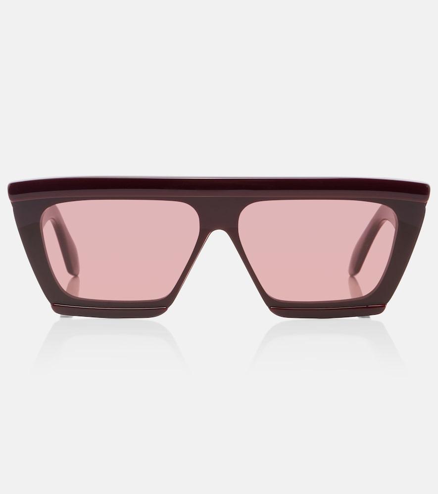 alaïa lettering logo flat-top sunglasses