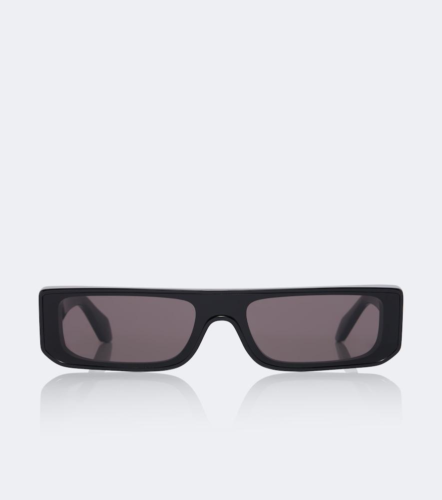 alaïa lettering logo rectangular sunglasses