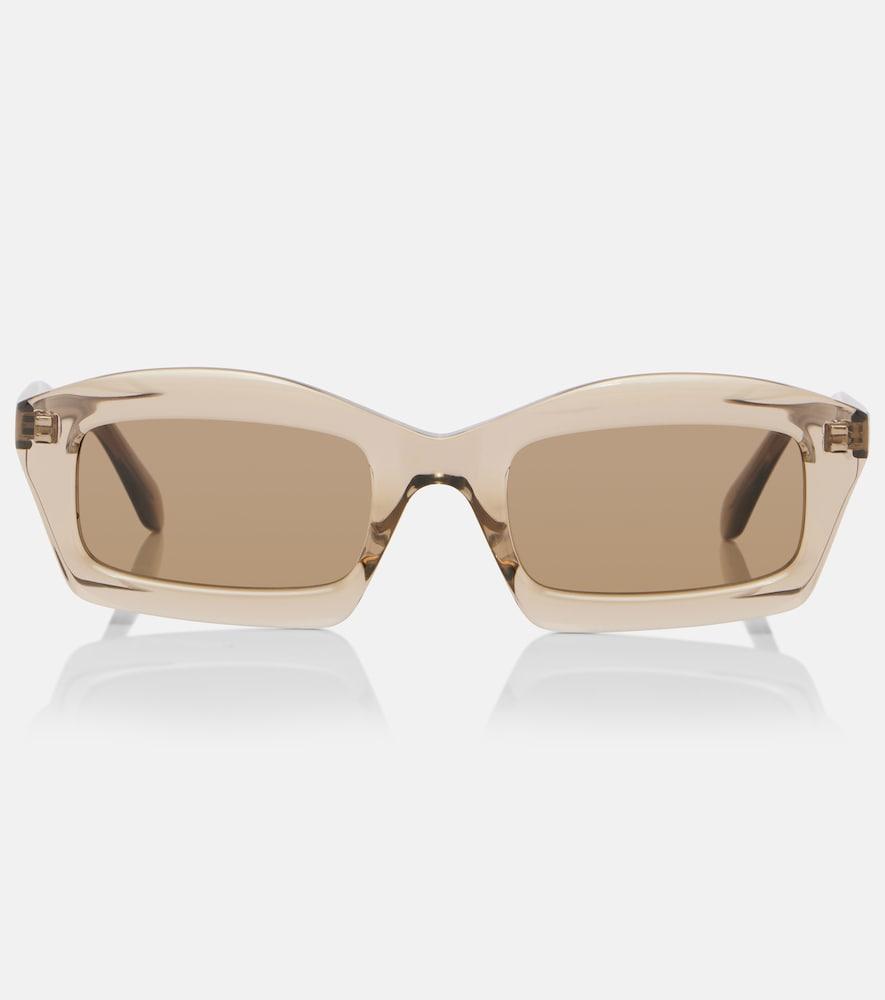 alaïa logo rectangular sunglasses