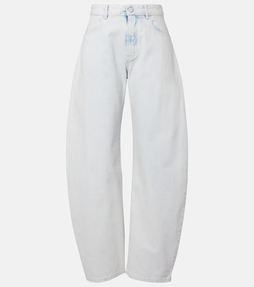alaïa low-rise barrel-leg jeans