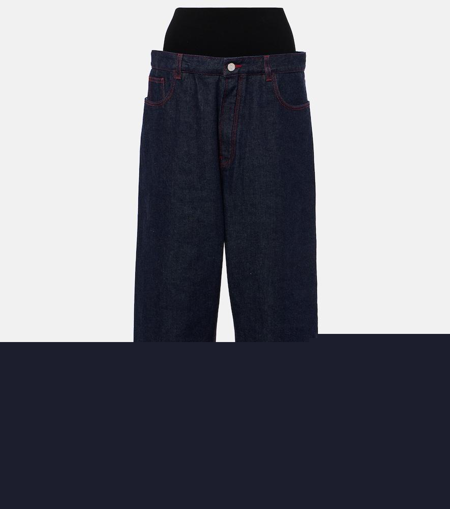 alaïa low-rise wide-leg jeans