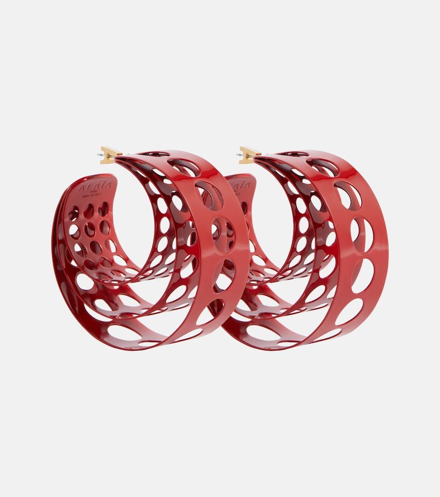 alaïa medium hoop earrings
