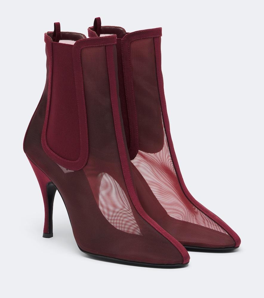 alaïa mesh ankle boots