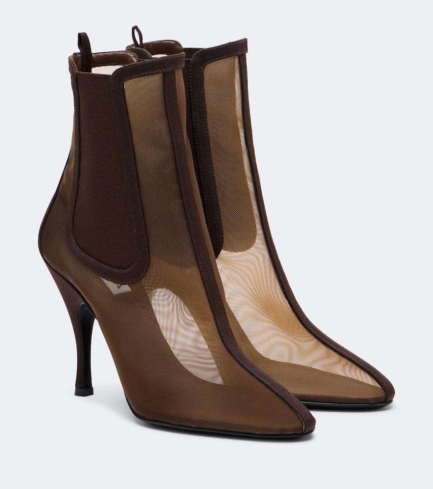 alaïa mesh ankle boots