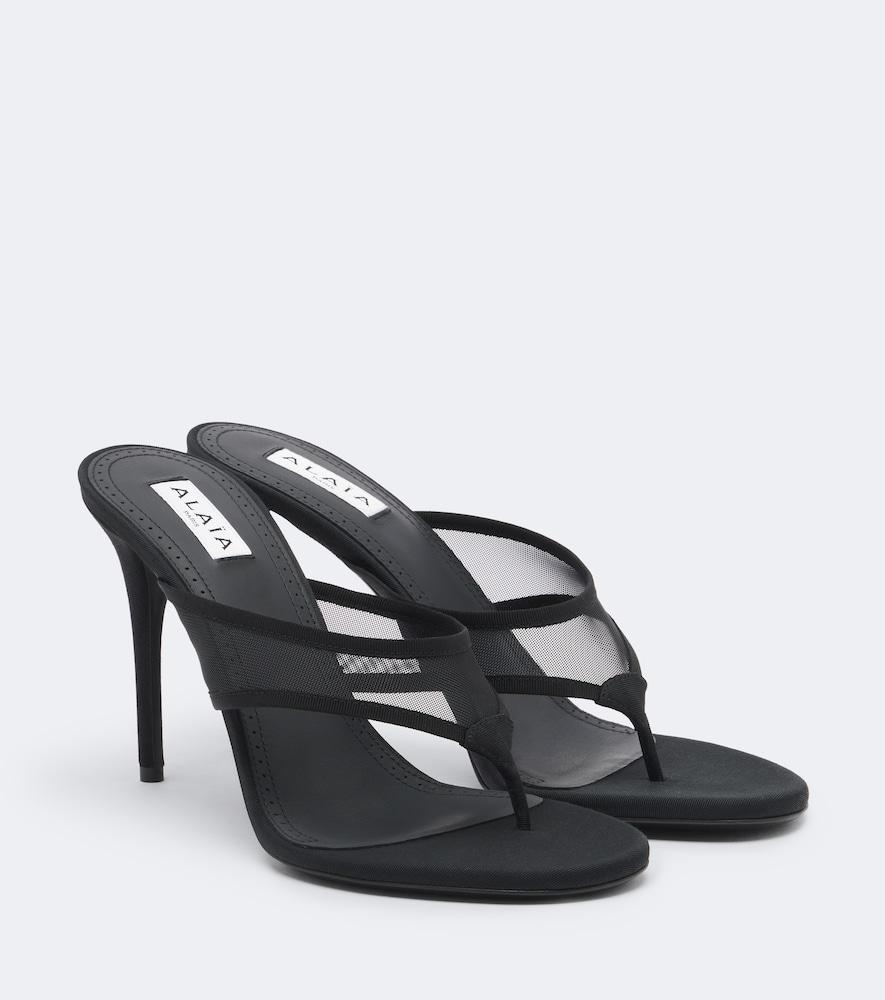alaïa mesh thong sandals