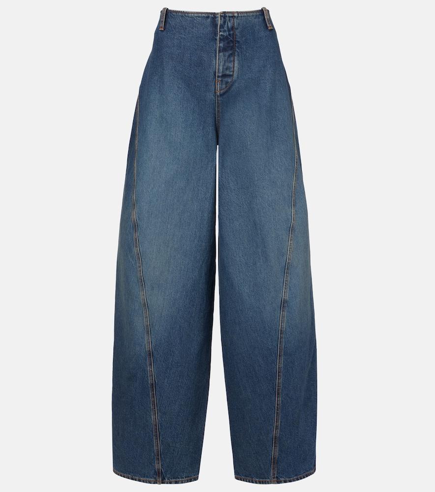 alaïa mid-rise barrel-leg jeans