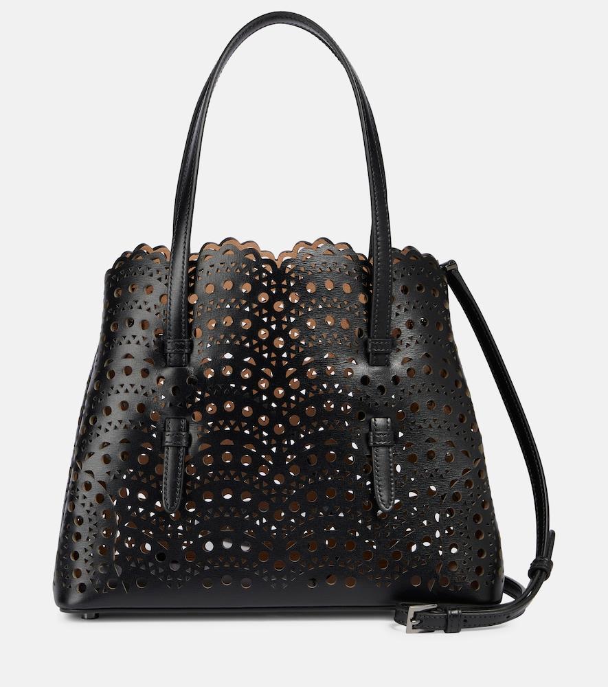 alaïa mina 25 vienne wave leather top-handle bag
