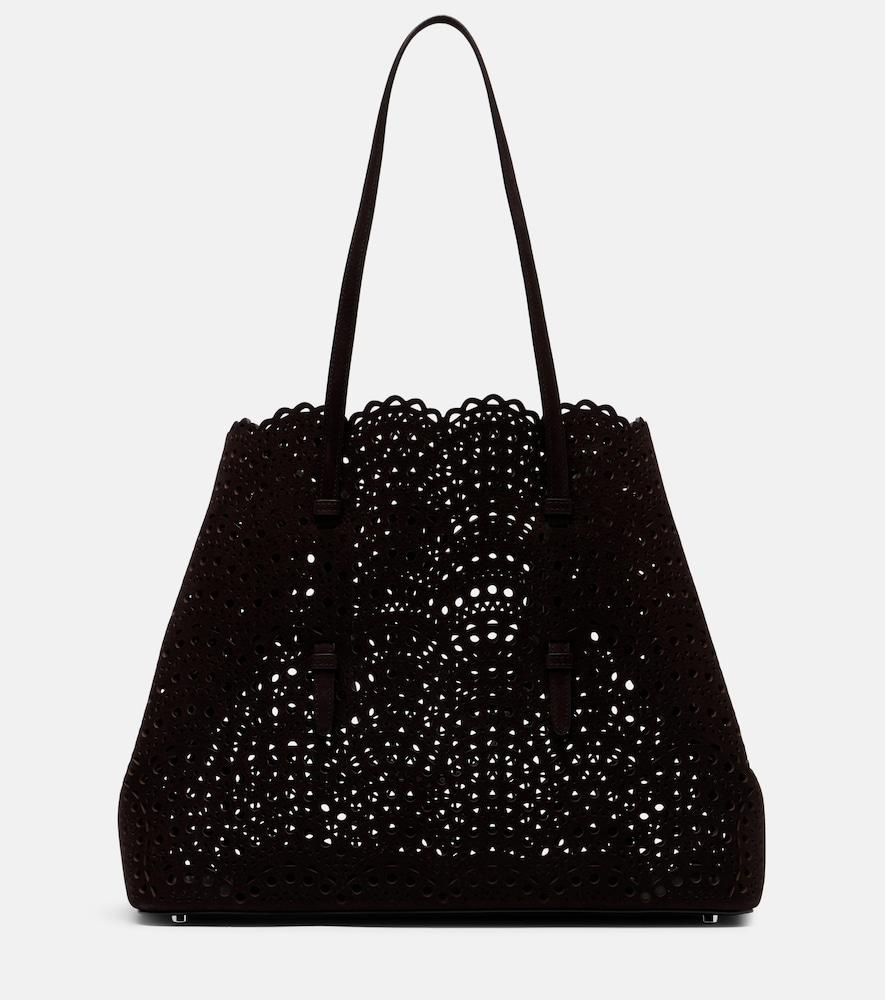 alaïa mina 37 large leather tote bag
