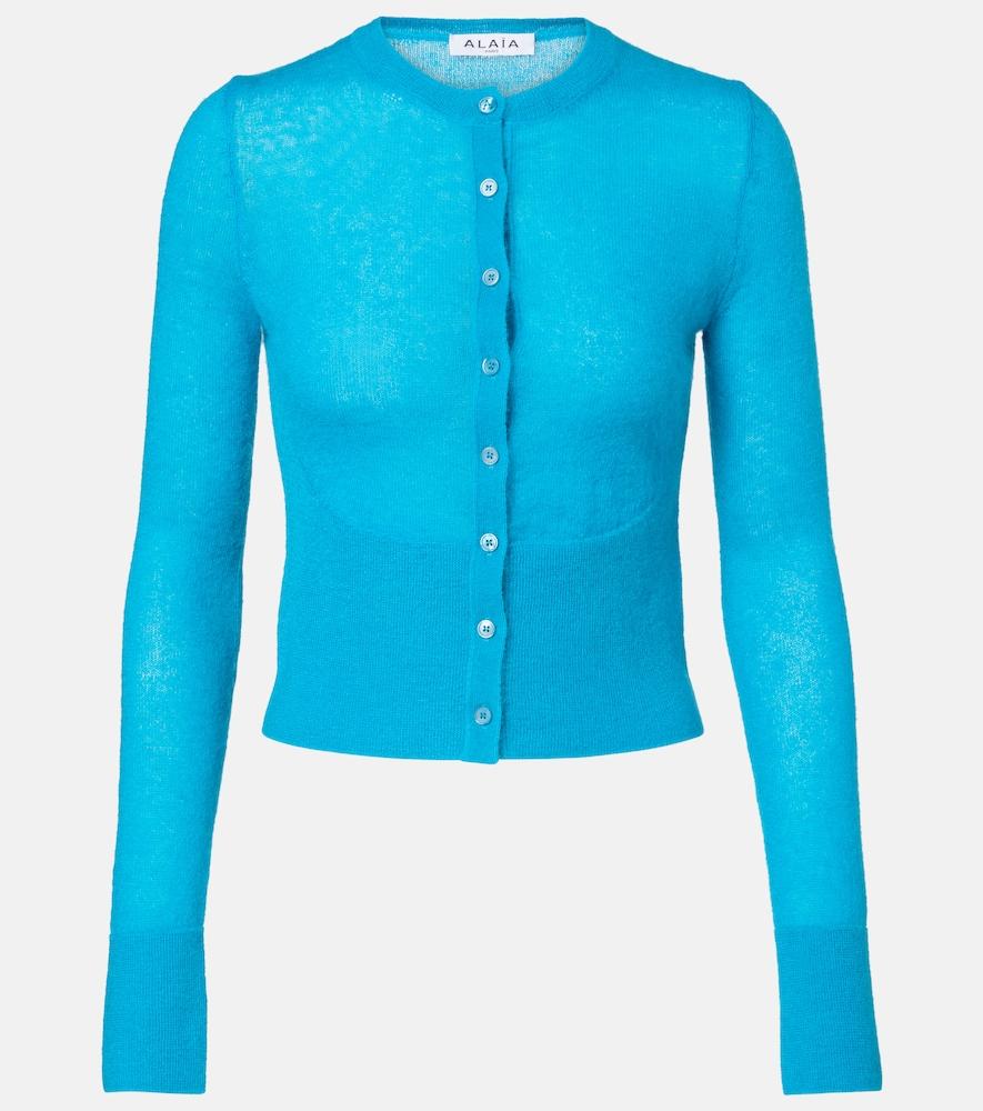 alaïa mohair and wool-blend cardigan