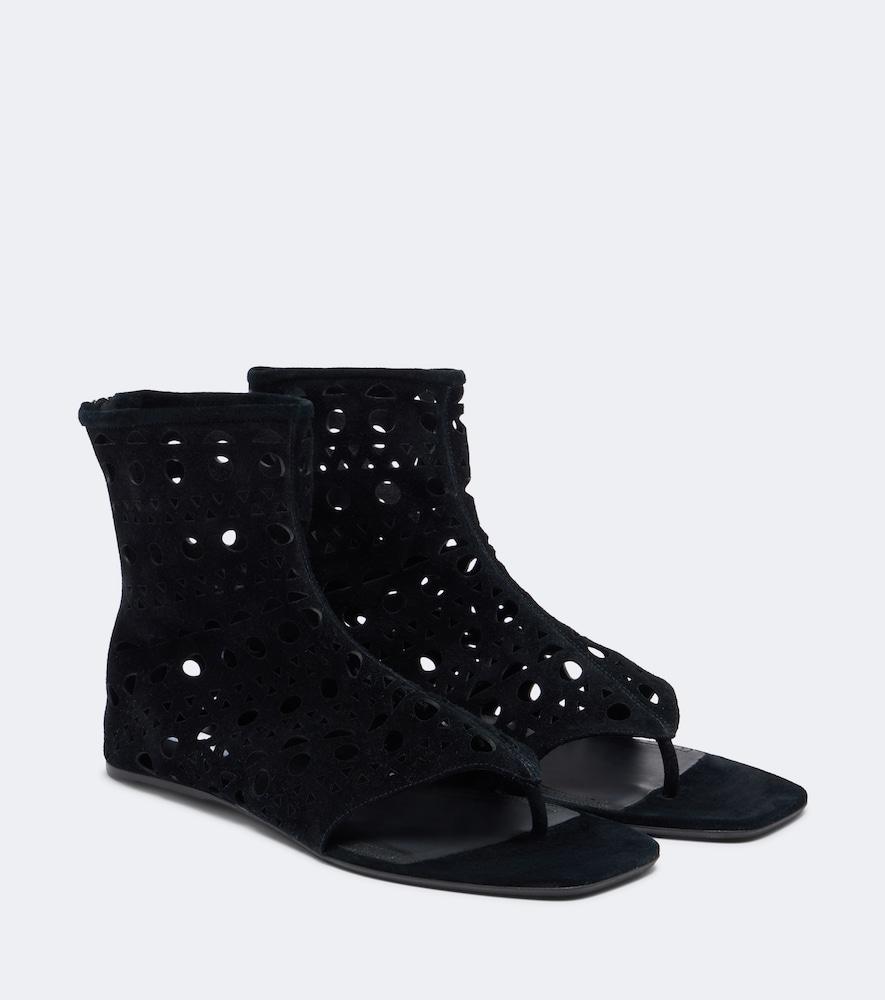 alaïa neo vienne suede thong sandals