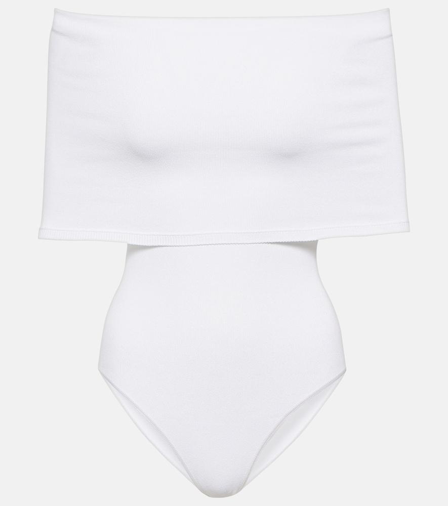 alaïa off-shoulder knit bodysuit