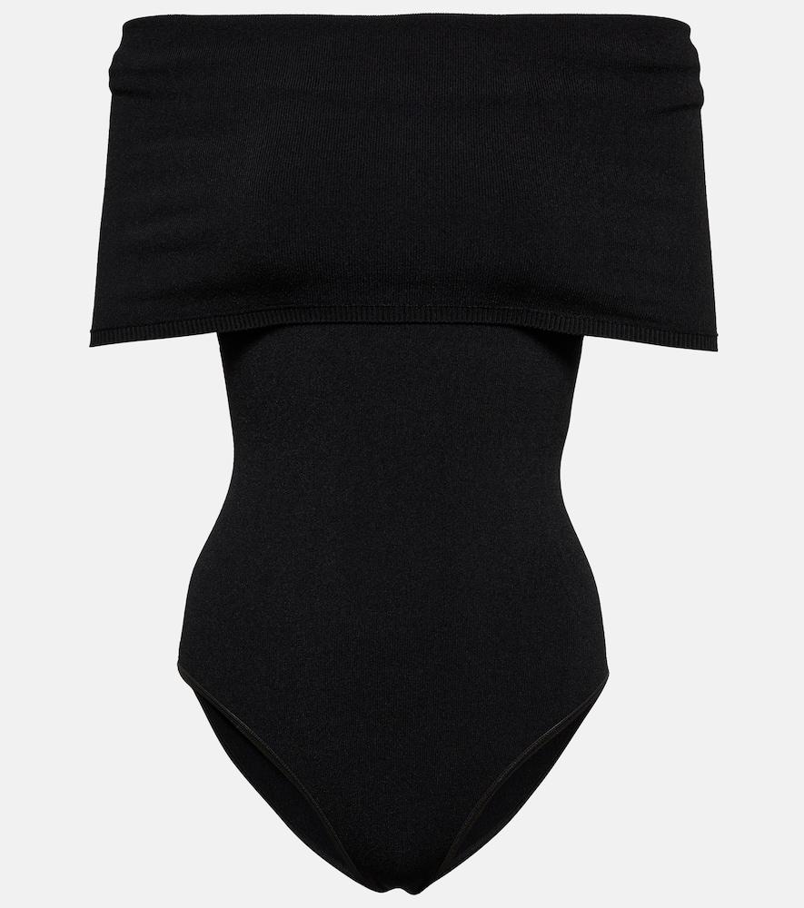 alaïa off-shoulder knit bodysuit