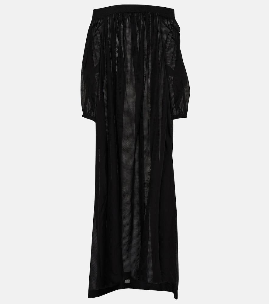 alaïa off-shoulder maxi dress