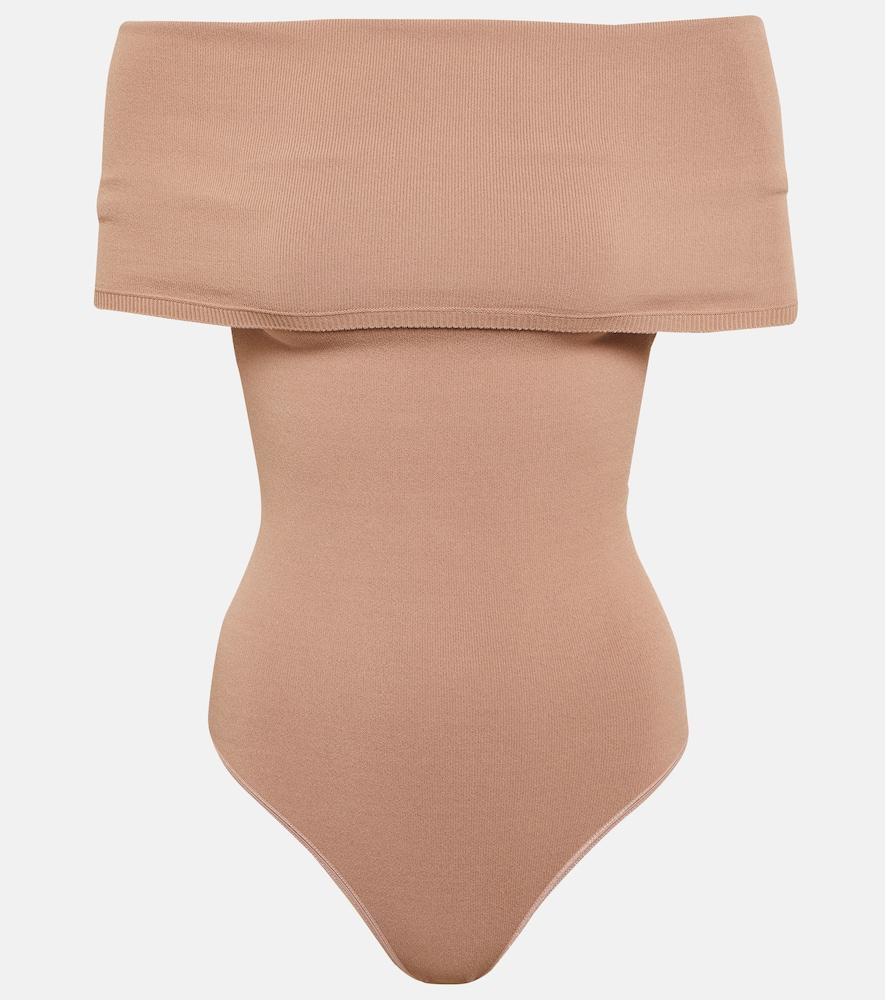 alaïa off-the-shoulder bodysuit