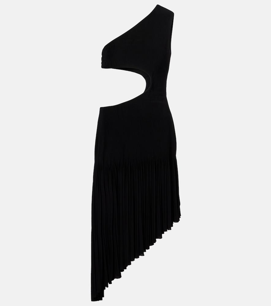 alaïa one-shoulder cutout midi dress