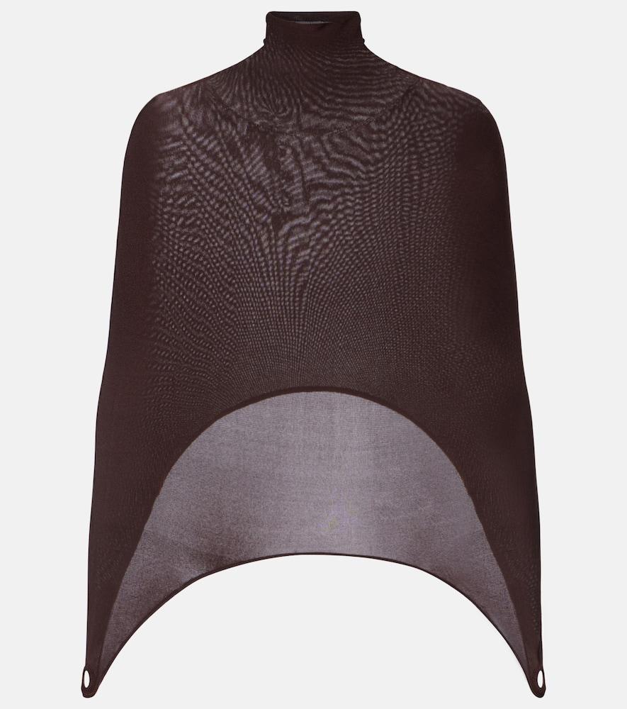 alaïa open-back silk-blend turtleneck top