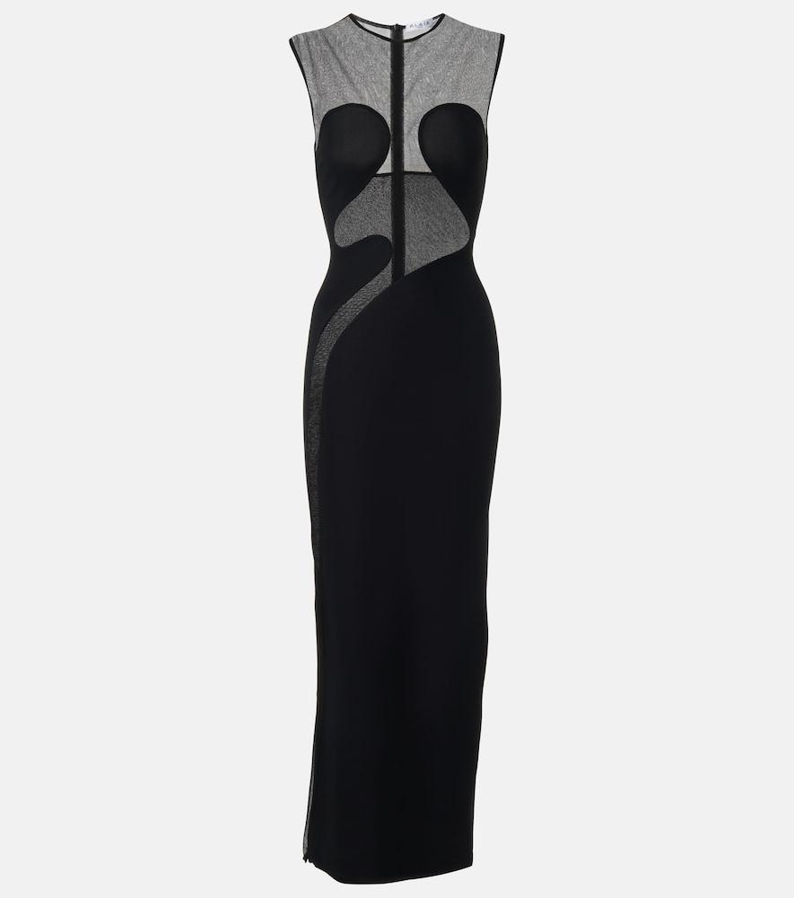 alaïa paneled maxi dress