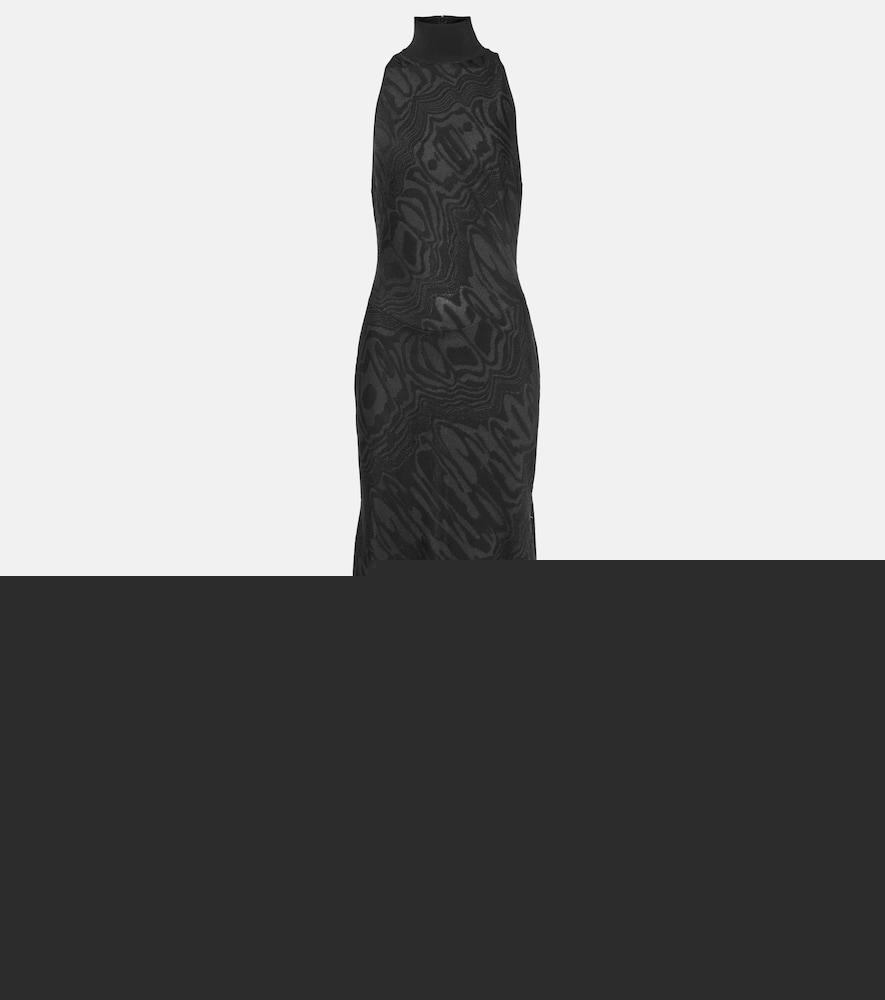 alaïa patterned turtleneck gown