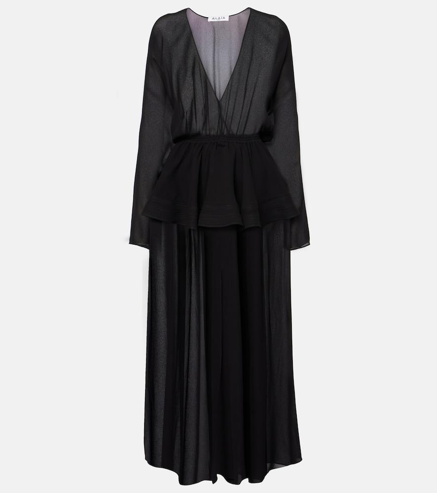 alaïa peplum midi dress