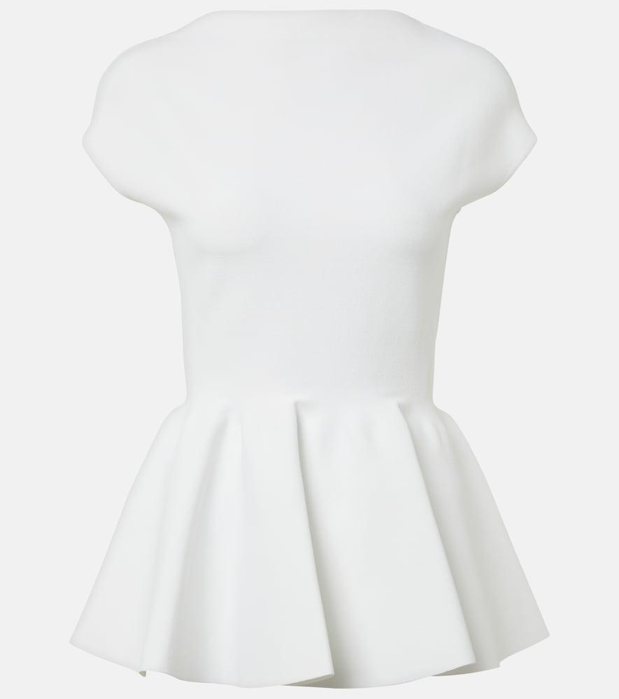 alaïa peplum top