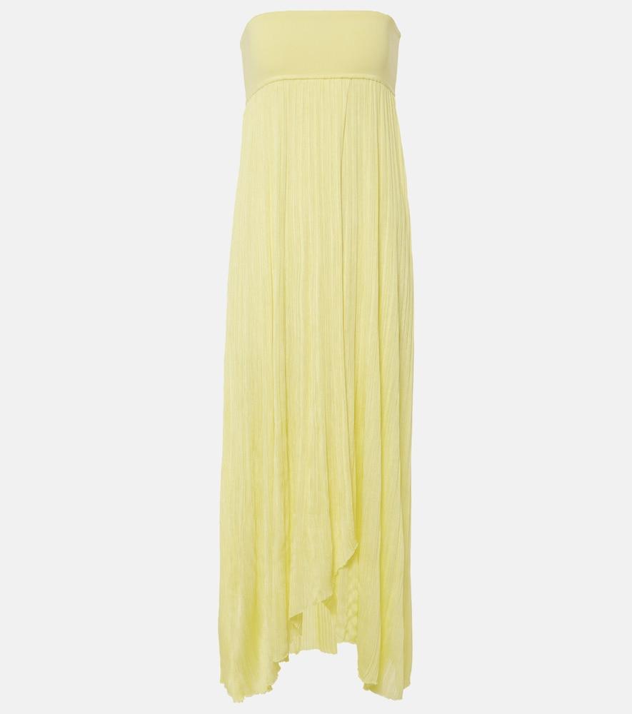 alaïa pleated bustier dress
