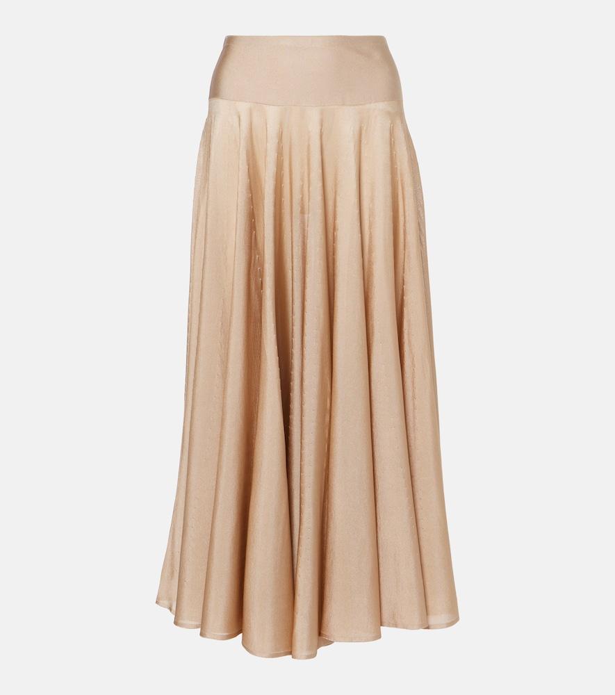 alaïa pleated maxi skirt