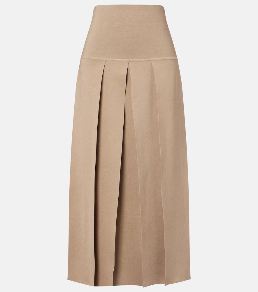 alaïa pleated maxi skirt