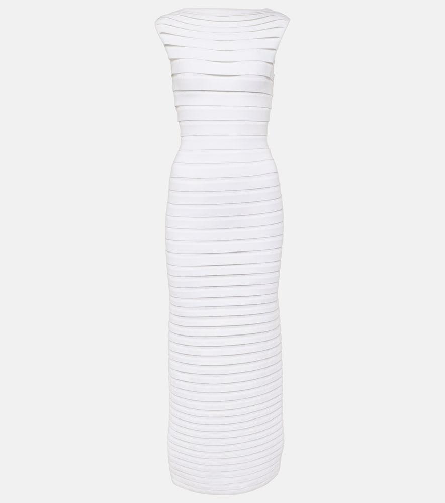 alaïa pleated midi dress