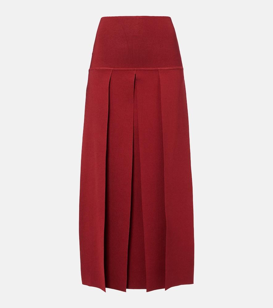 alaïa pleated midi skirt