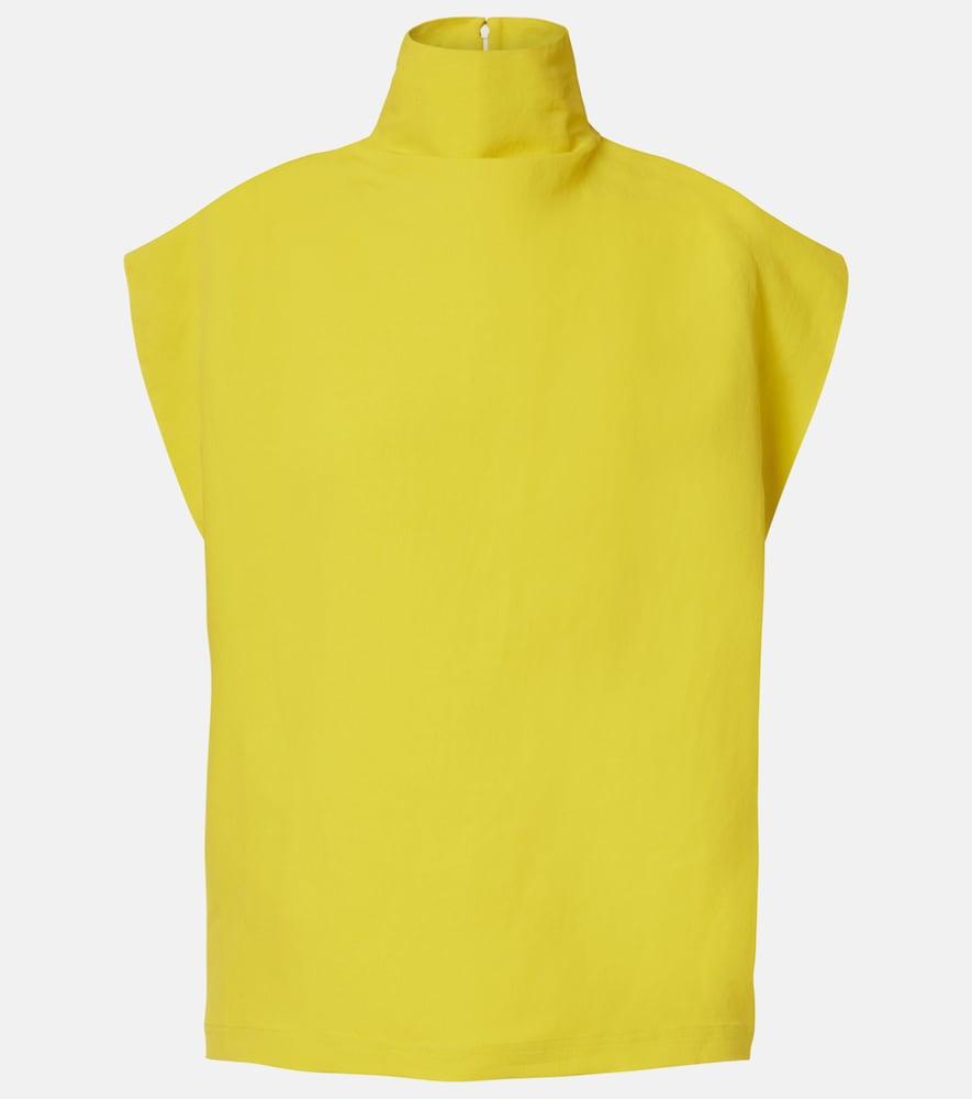 alaïa poplin turtleneck top